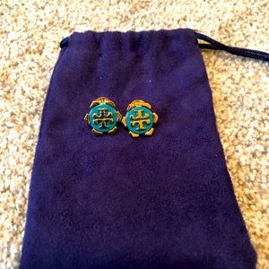 Tory Burch Logo Stud Earring.